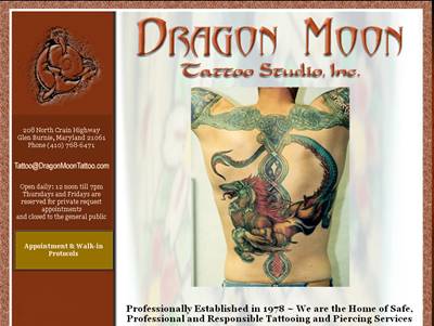 Dragon Moon Tattoo customer - business web site hosting services